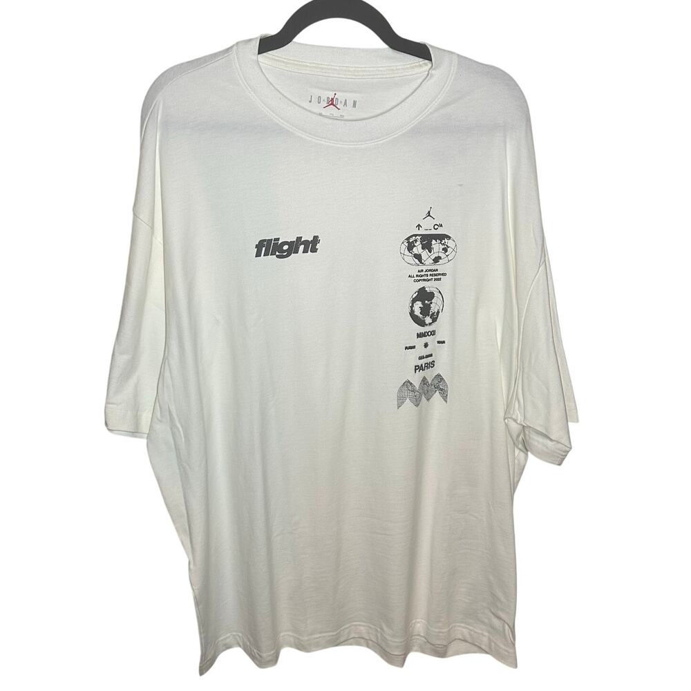 Air Jordan Men's White Flight Heritage 85 Stacked Logo T-Shirt Size XXL